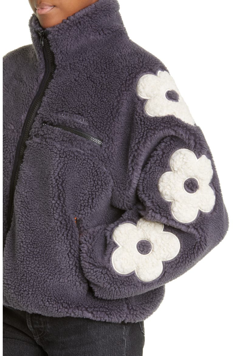 Grass High Pile Fleece Full Zip Jacket (Nordstrom Exclusive), Alternate, color, CHARCOAL