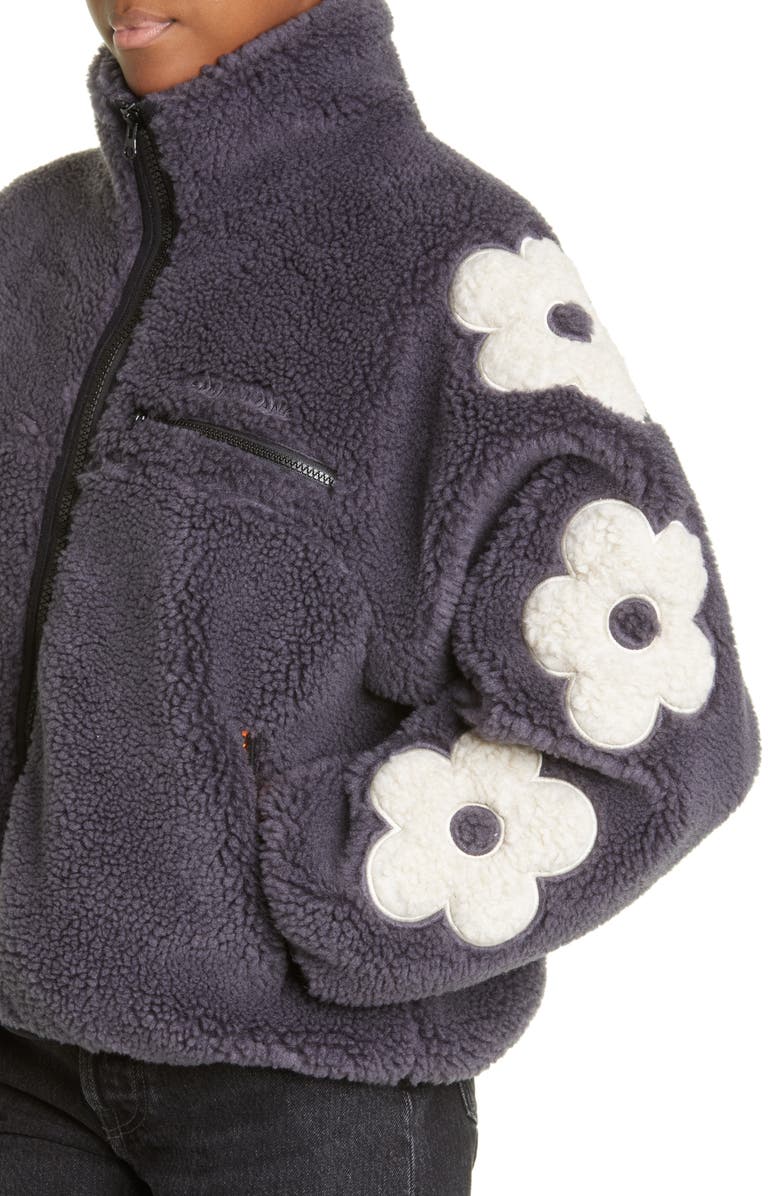 Sandy Liang Grass High Pile Fleece Full Zip Jacket, Alternate, color,