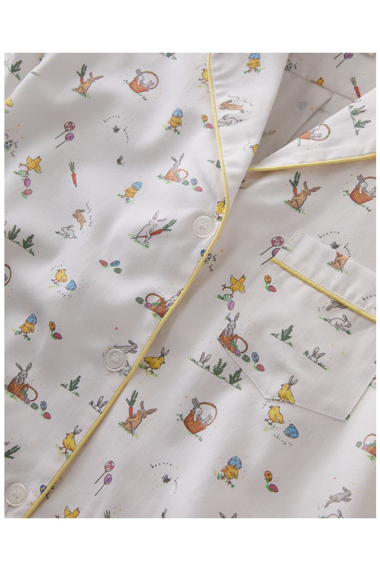 Brushed Cotton Twill Pajamas, Alternate, color, WHITE