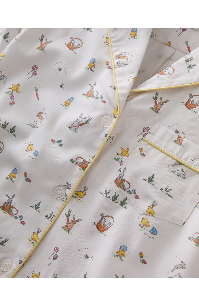 Petite Plume Brushed Cotton Twill Pajamas, Alternate, color, White