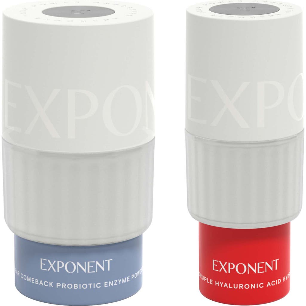 Exponent Beauty Clear Comeback Probiotic Enzyme + Hyaluronic Acid Power Serum Set $98 Value In Transparent