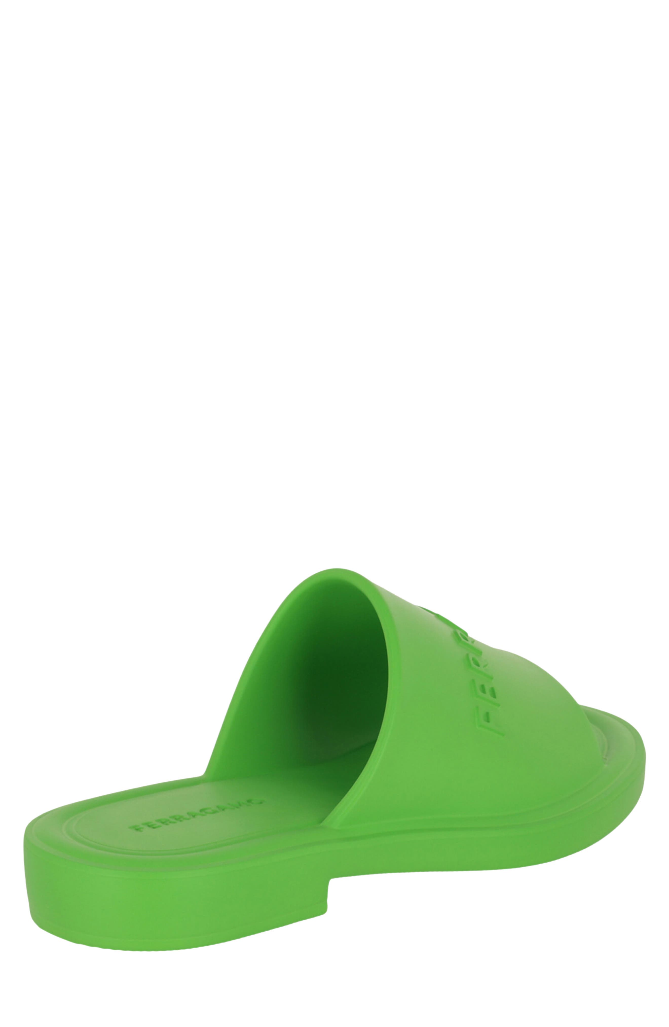 Giuneva Logo Embossed Slide Sandal, Alternate, color, GREEN