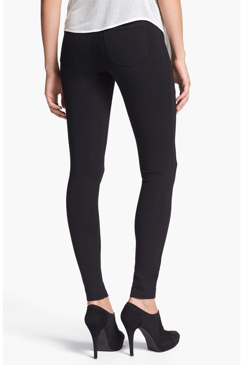 Ponte Knit Leggings, Alternate, color, BLACK