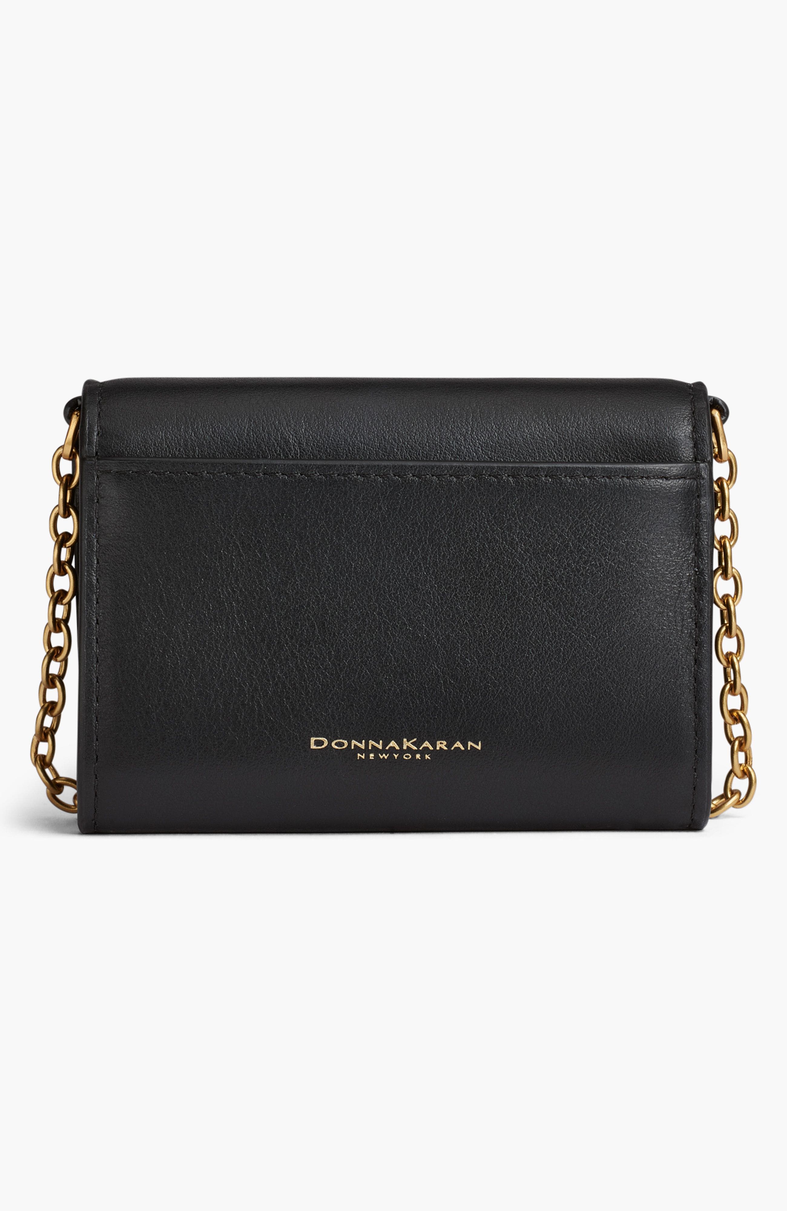 Donna Karan New York Malverne Wallet On String, Alternate, color, Black/Gold