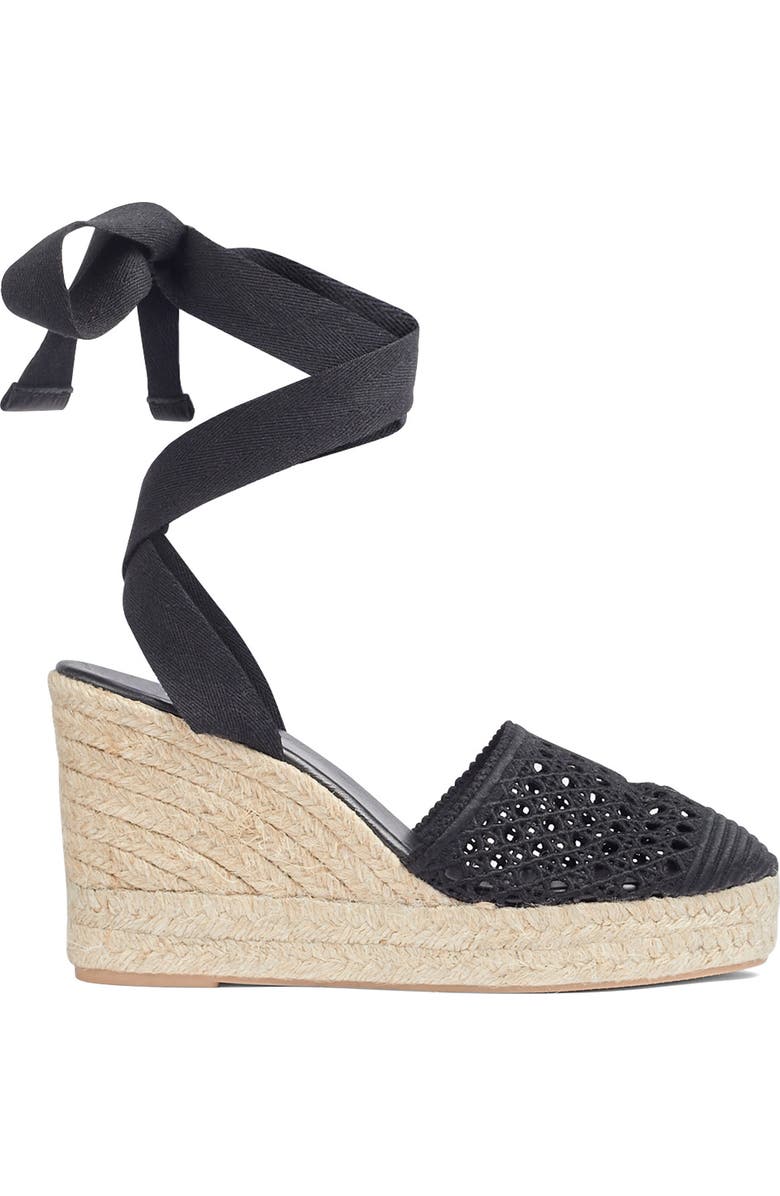 LK Bennett Magnolia Ankle Wrap Wedge Sandal, Alternate, color,