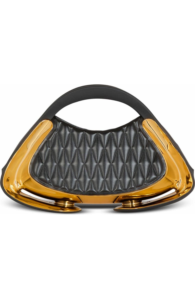 Balmain Quilted Small Jolie Madame Bag, Alternate, color, Black