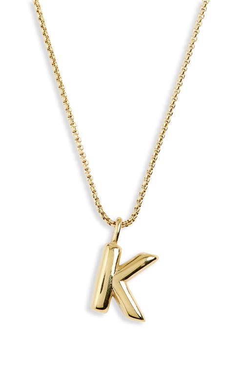 Open Edit Waterproof Bubble Initial Pendant Necklace