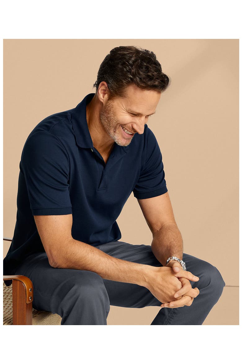 Short Sleeve Cotton Supima Polo Shirt, Alternate, color, Radiant Navy