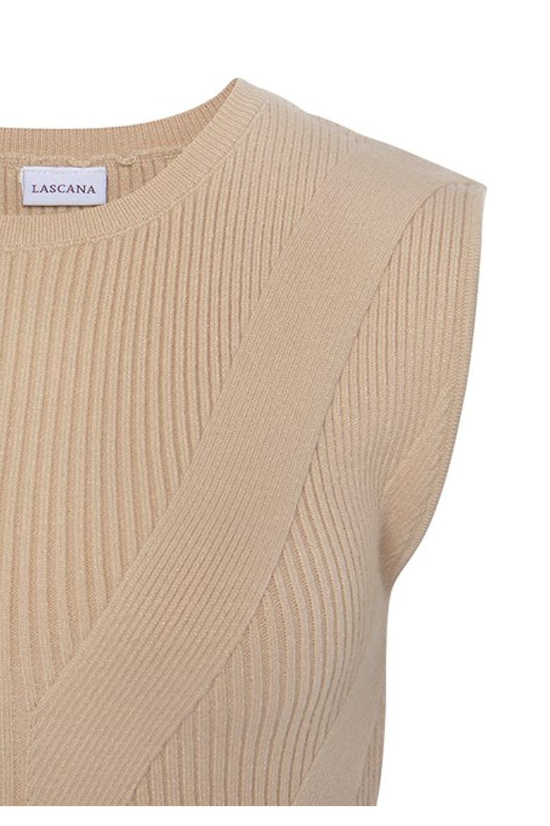 Women's Knit Pattern Sweater Vest, Alternate, color, Beige