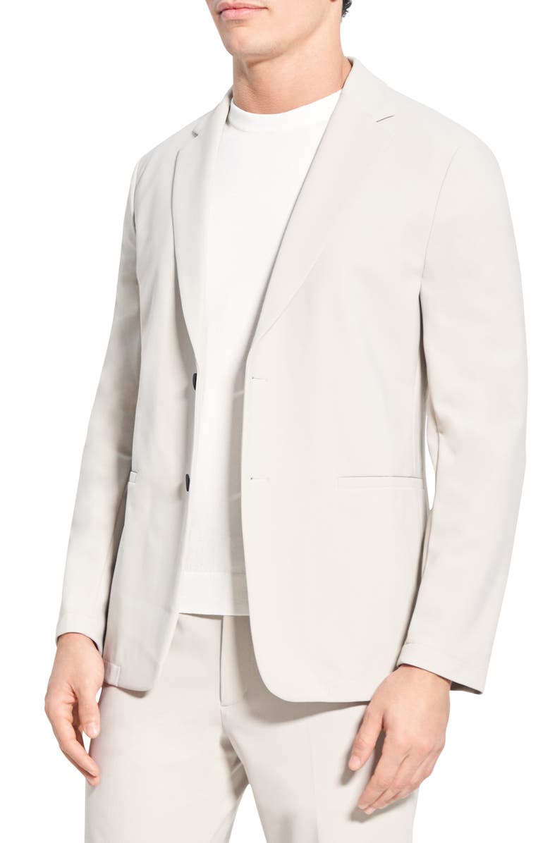 Theory Clinton Precision Ponte Knit Blazer, Alternate, color, Putty - B1j