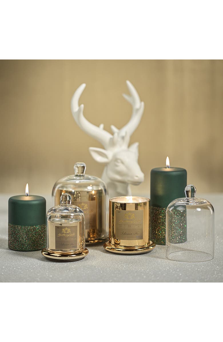 Zodax Siberian Fir Set of 2 Jar Candles, Alternate, color, Gold