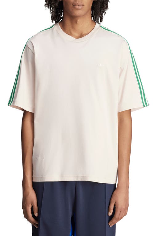 ADIDAS X WALES BONNER Oversize 3-Stripes Cotton T-Shirt in Wonder Quartz  product
