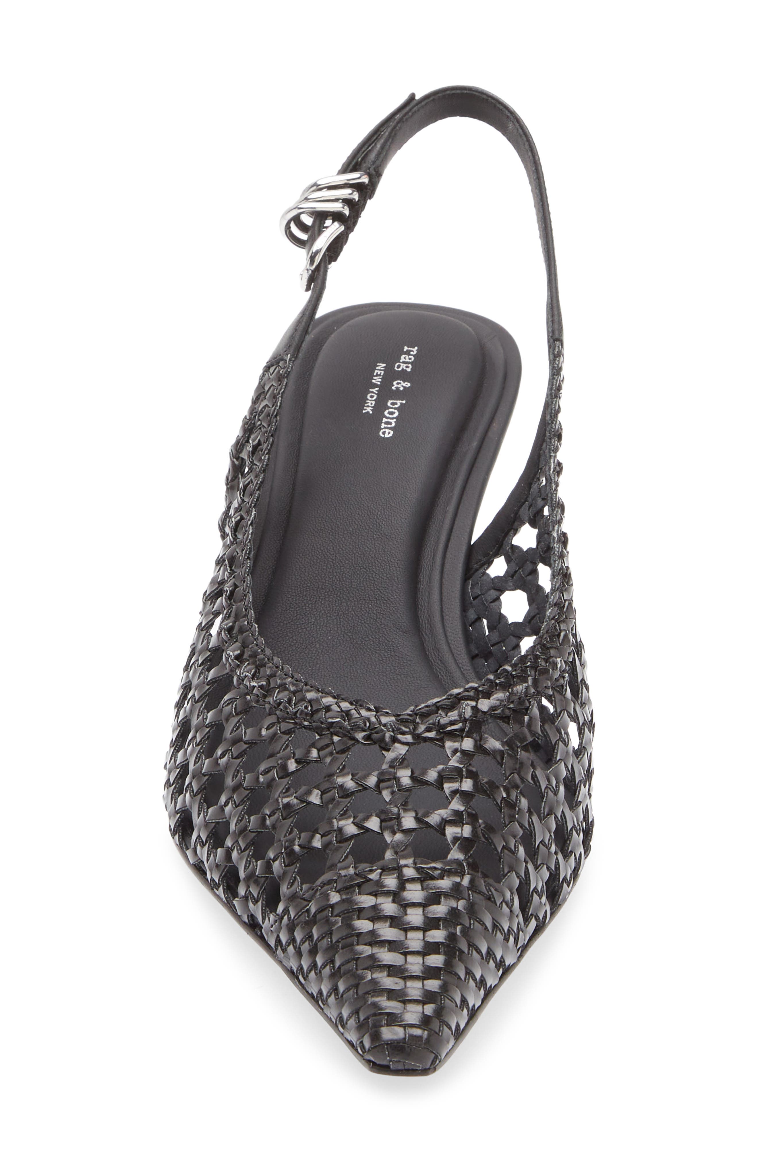 rag & bone Brynn Slingback Pump, Alternate, color, Black Woven