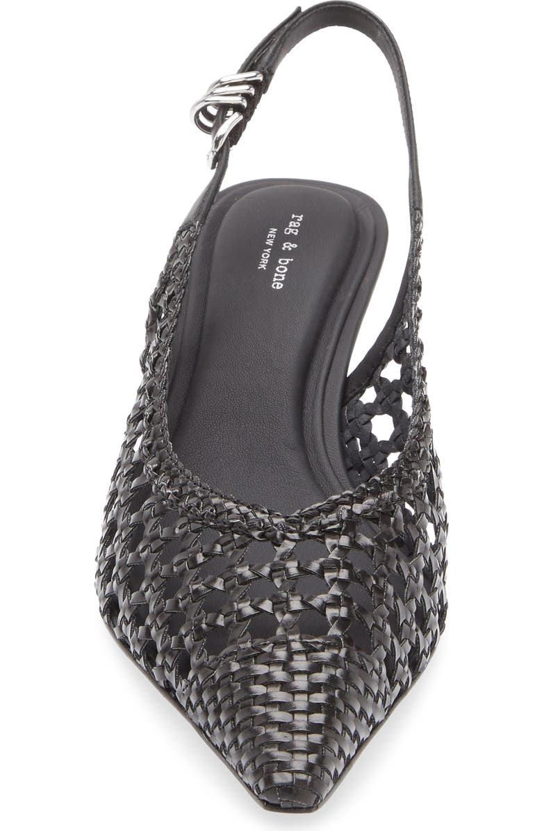 rag & bone Brynn Slingback Pump, Alternate, color, Black Woven