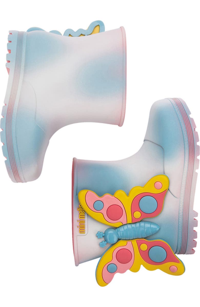 Mini Melissa Welly Wonderland Boot, Alternate, color, Pink/ Blue