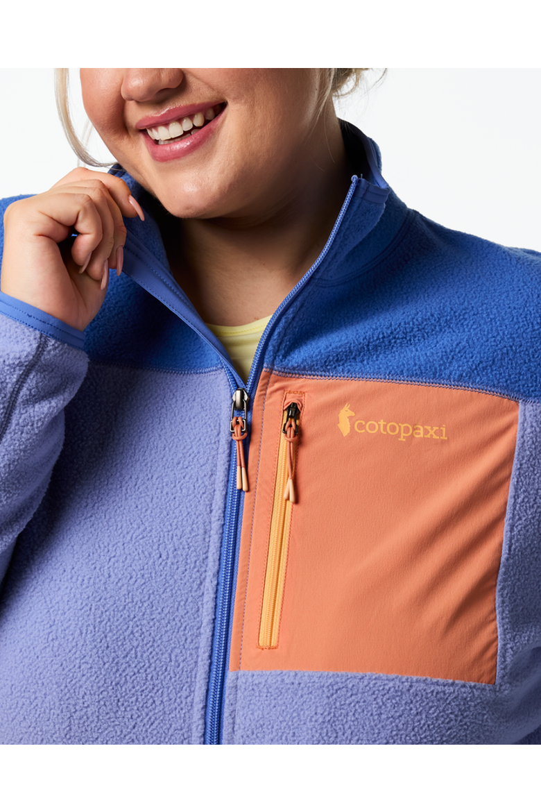 Abrazo Fleece Full-Zip Jacket - Women's, Alternate, color, Azure and Aster