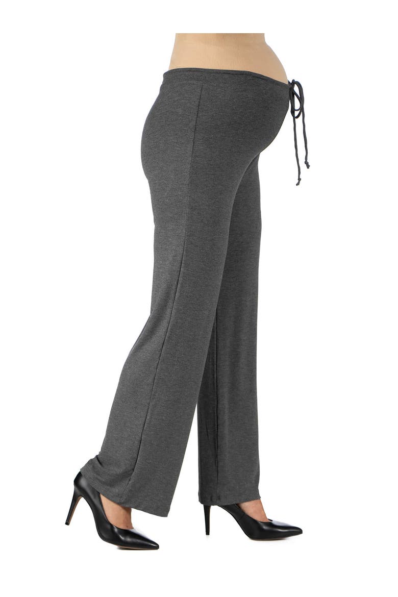 Maternity Drawstring Lounge Pants, Alternate, color, Smoke