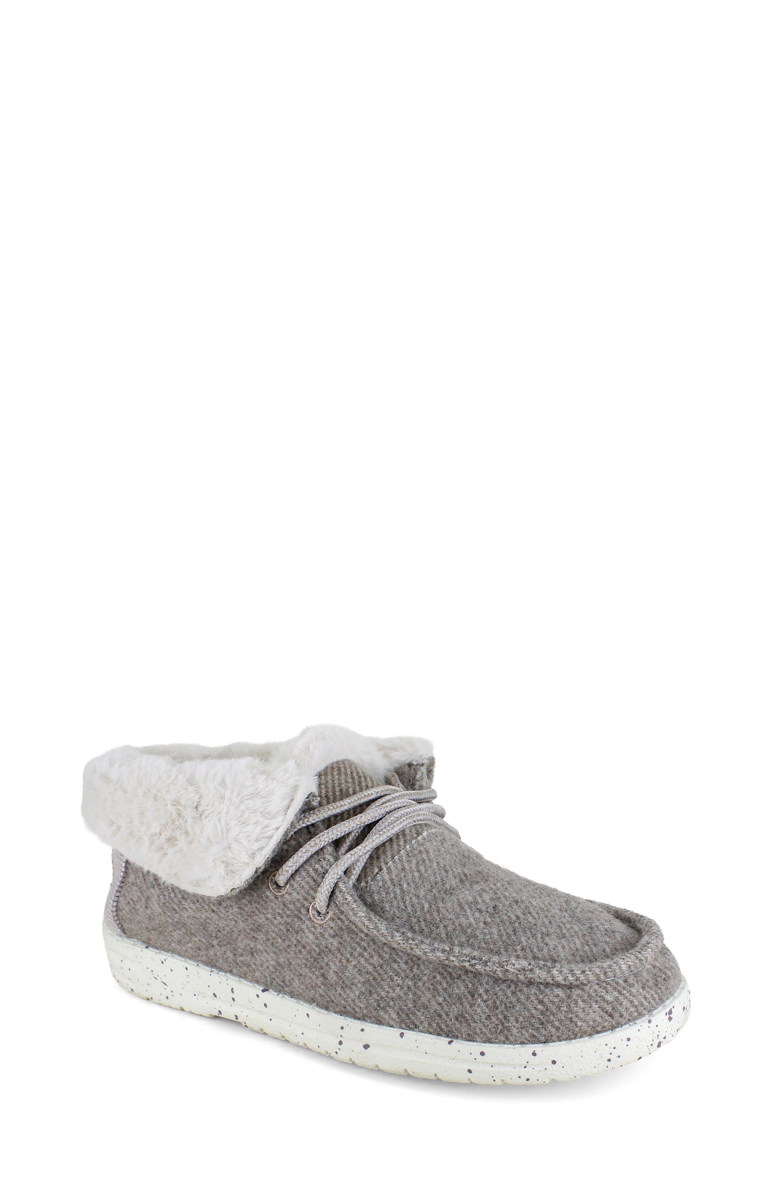 Faux Fur Trim Slipper