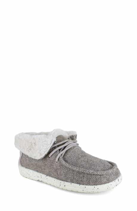 Faux Fur Trim Slipper