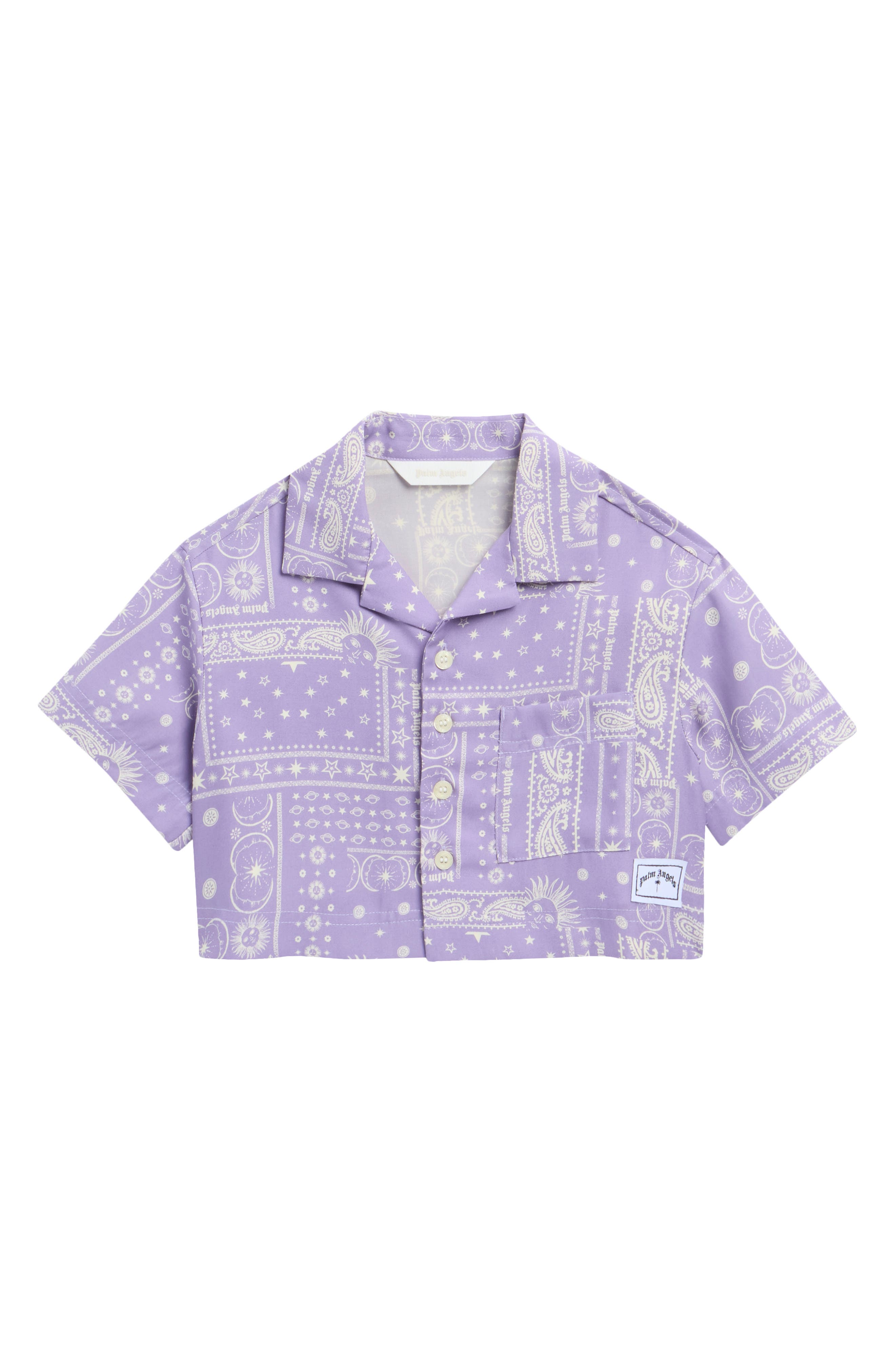 Kids' Astropaisley Cropped Camp Shirt