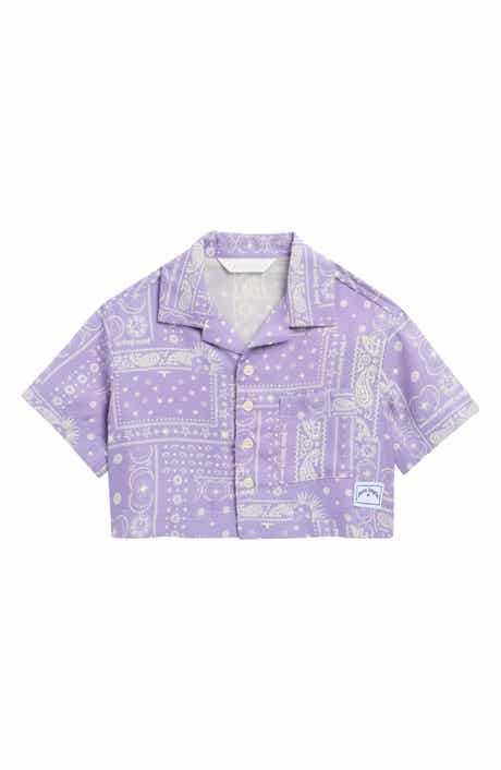 Kids' Astropaisley Cropped Camp Shirt