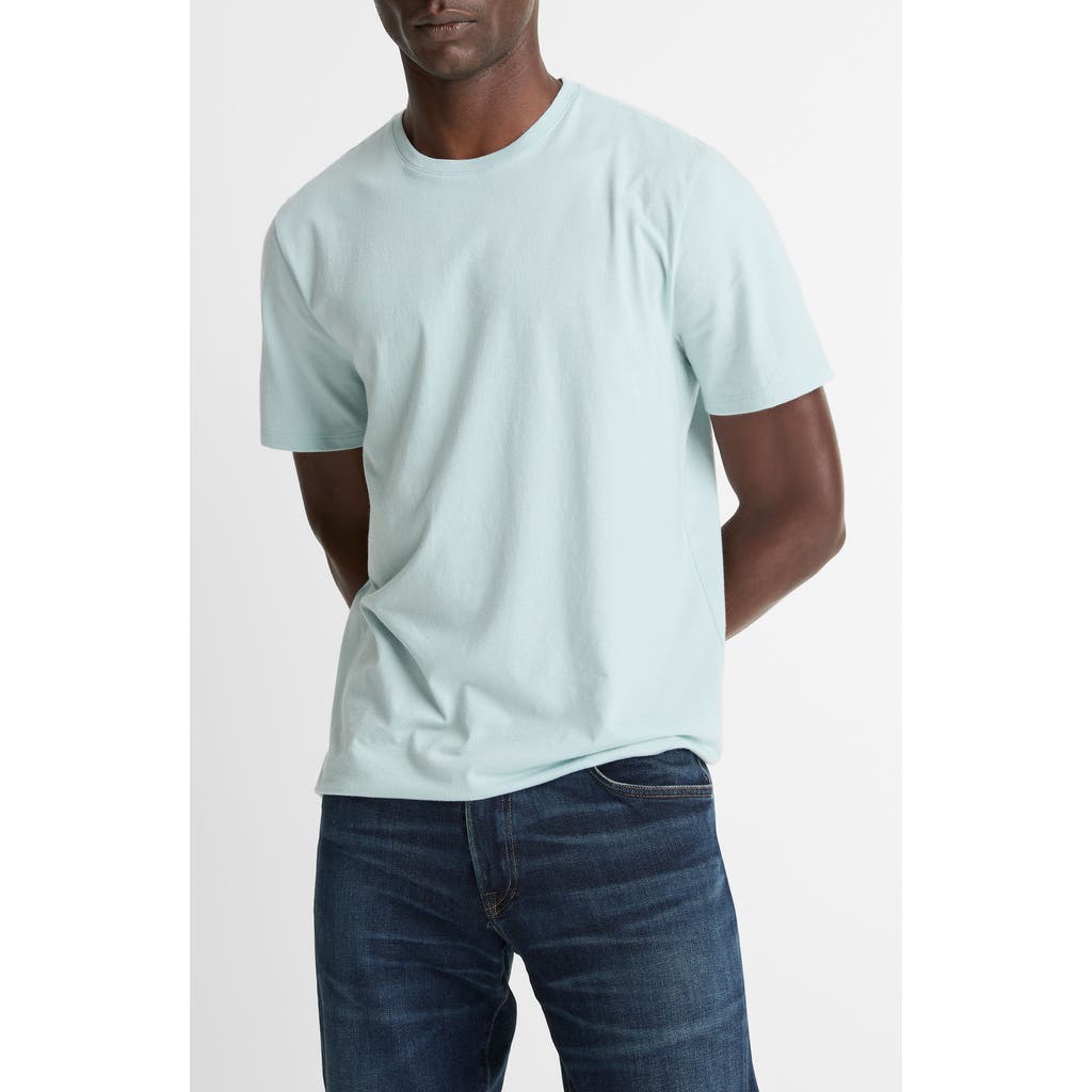 Vince Short Sleeve Crewneck Tee In Blue