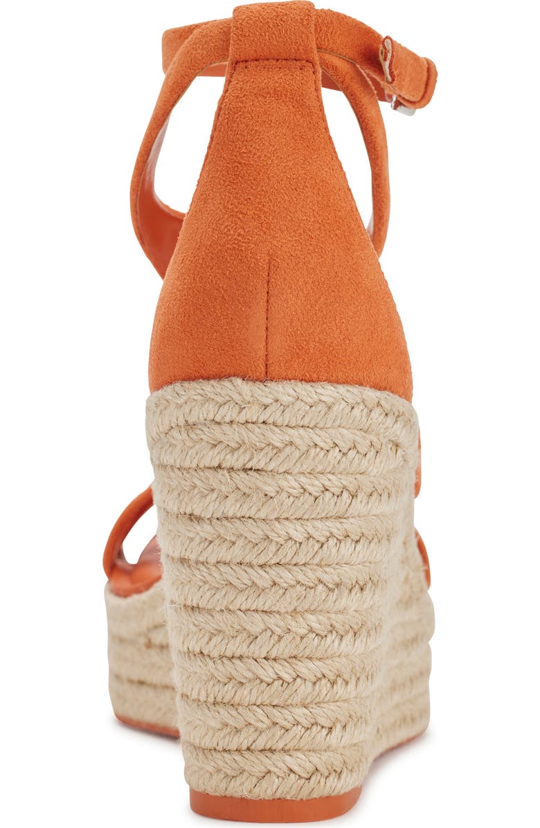 DKNY Maryn Espadrille Platform Wedge Sandal, Alternate, color, Spicy Orange