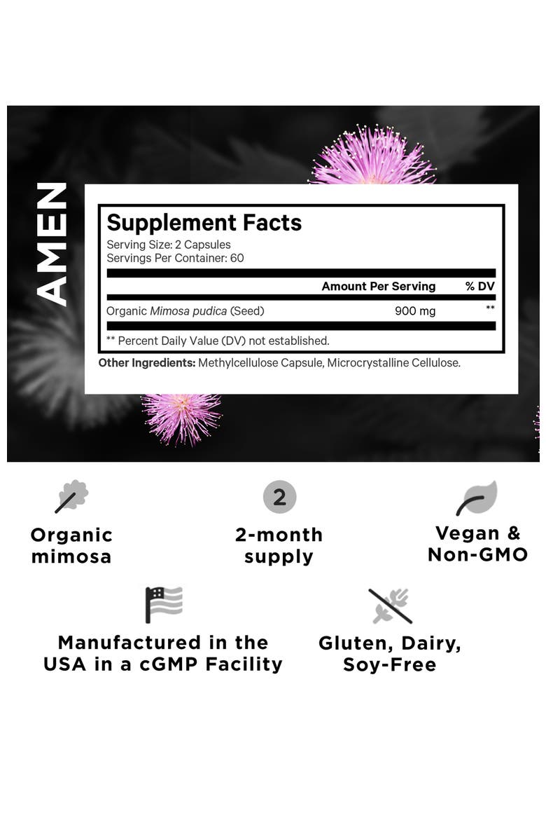 Amen Organic Mimosa Pudica Seeds Capsules, Alternate, color, White