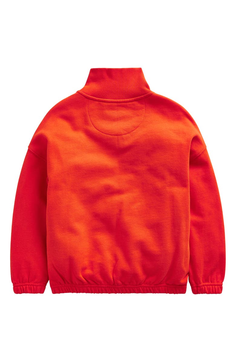 Mini Boden Kids' Half Zip Cotton Sweatshirt, Alternate, color,