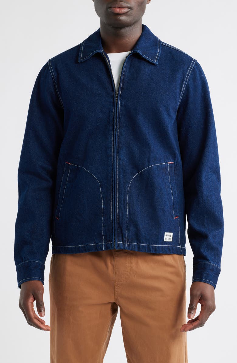 Brixton Mechanic Garage Zip Denim Jacket, Alternate, color,