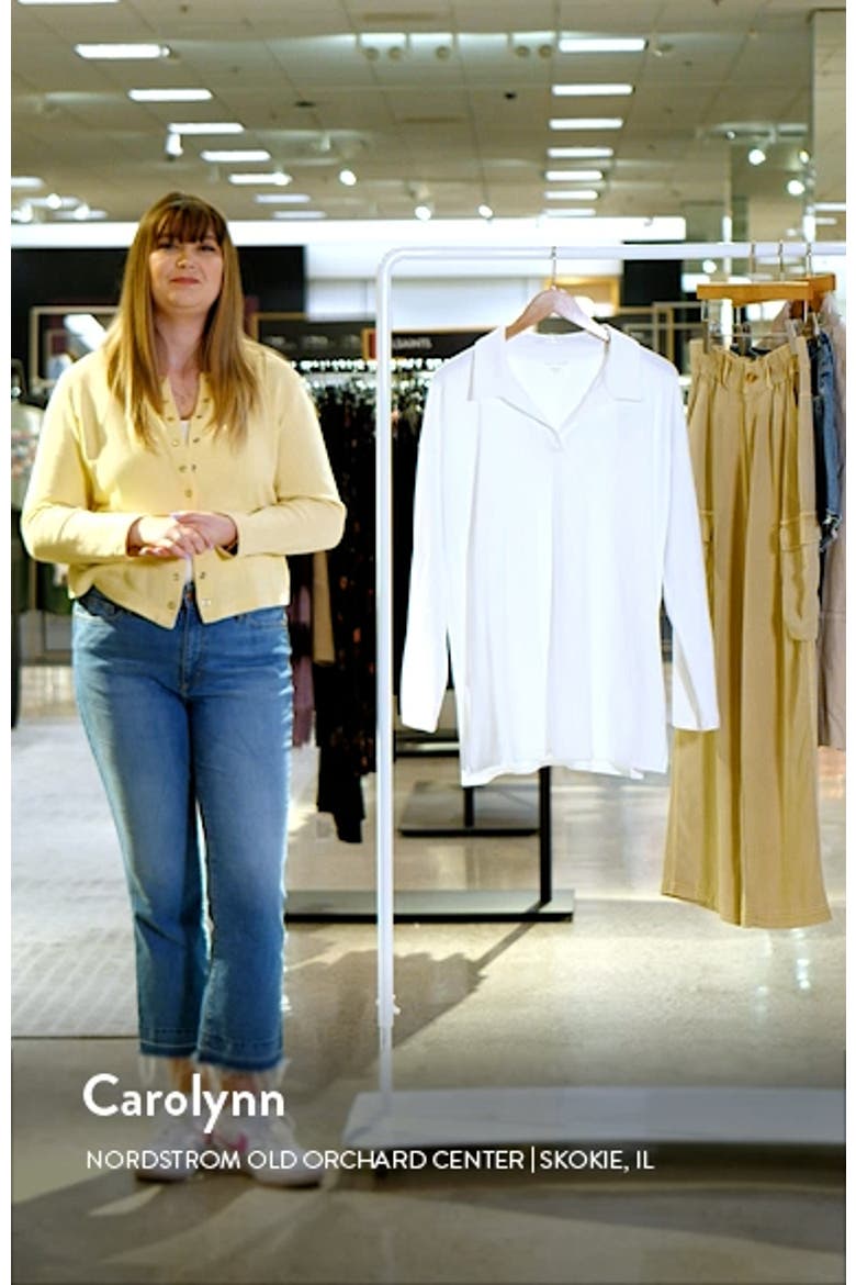 Boxy Stretch Pima Cotton Jersey Tunic Top video