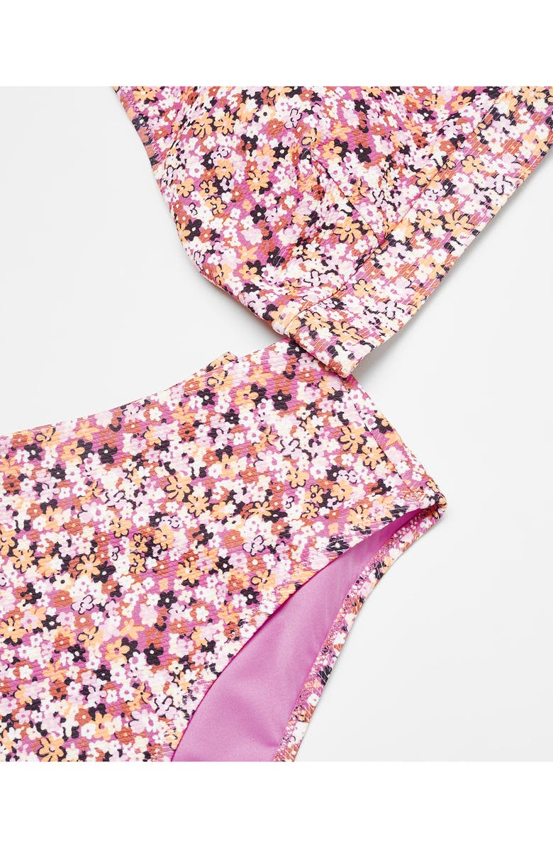 MANGO Floral Triangle Bikini Top, Alternate, color,