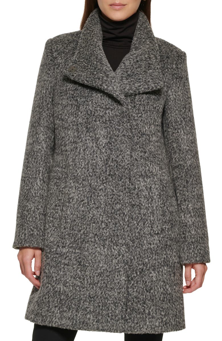 Kenneth Cole New York Asymmetrical Coat, Alternate, color,