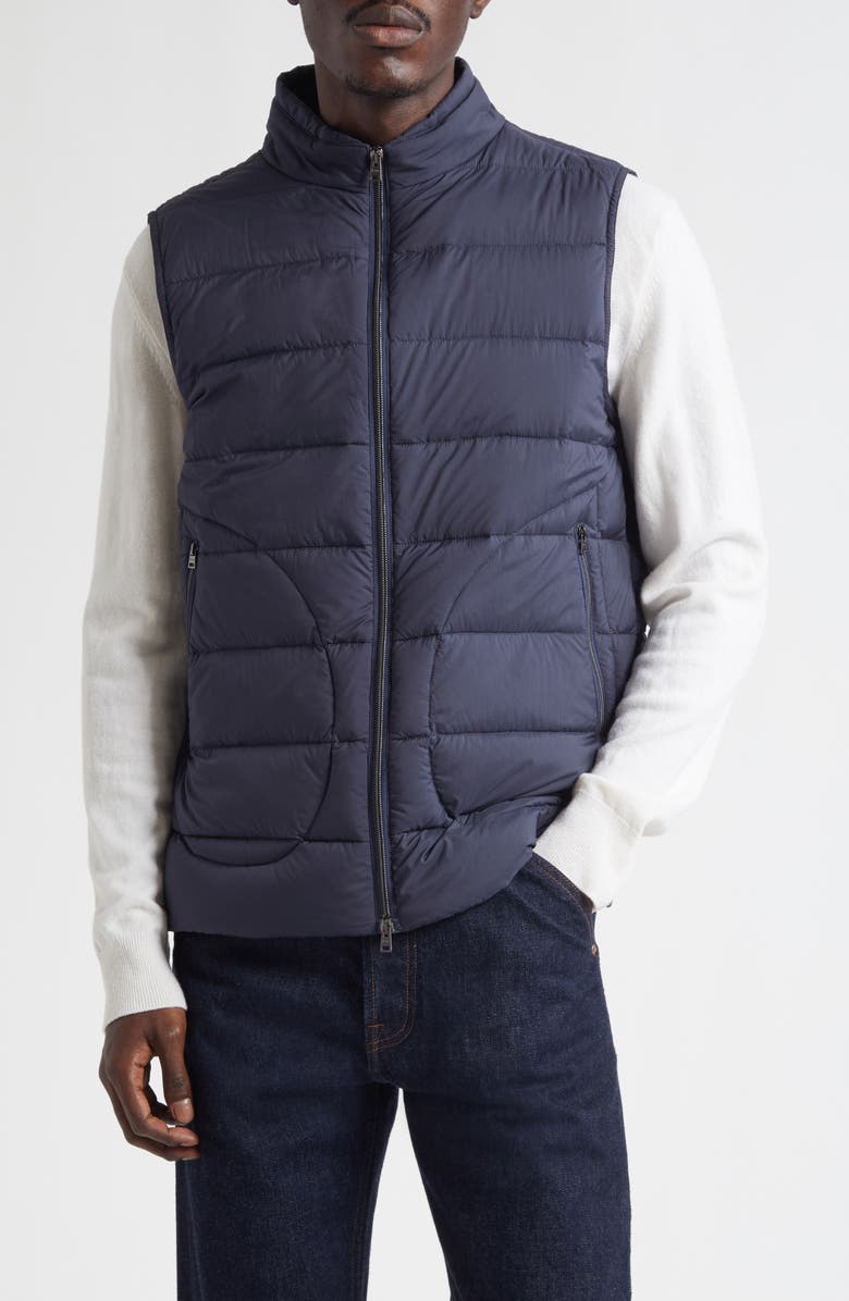 Herno Il Gilet Water Repellent Down Puffer Vest, Main, color, Blue