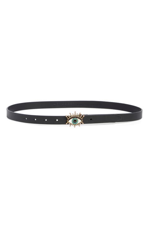 Evil Eye Leather Belt