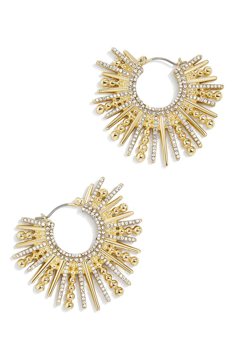 BaubleBar Jaskamal Starburst Hoop Earrings, Main, color,
