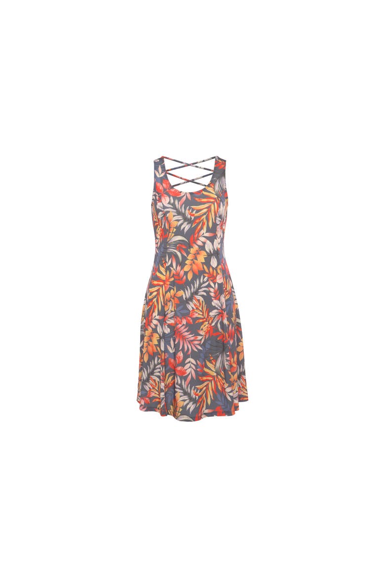 Strappy Back Print Dress, Alternate, color, Grey Printed
