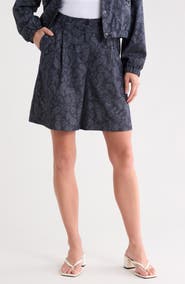 Ellen Tracy Pleated Stretch Bermuda Shorts