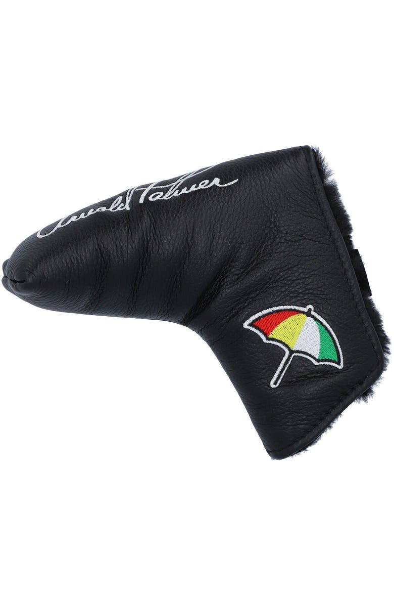 PRG AMERICAS Arnold Palmer Invitational Black Vanto Leather Blade Putter Cover, Main, color, 