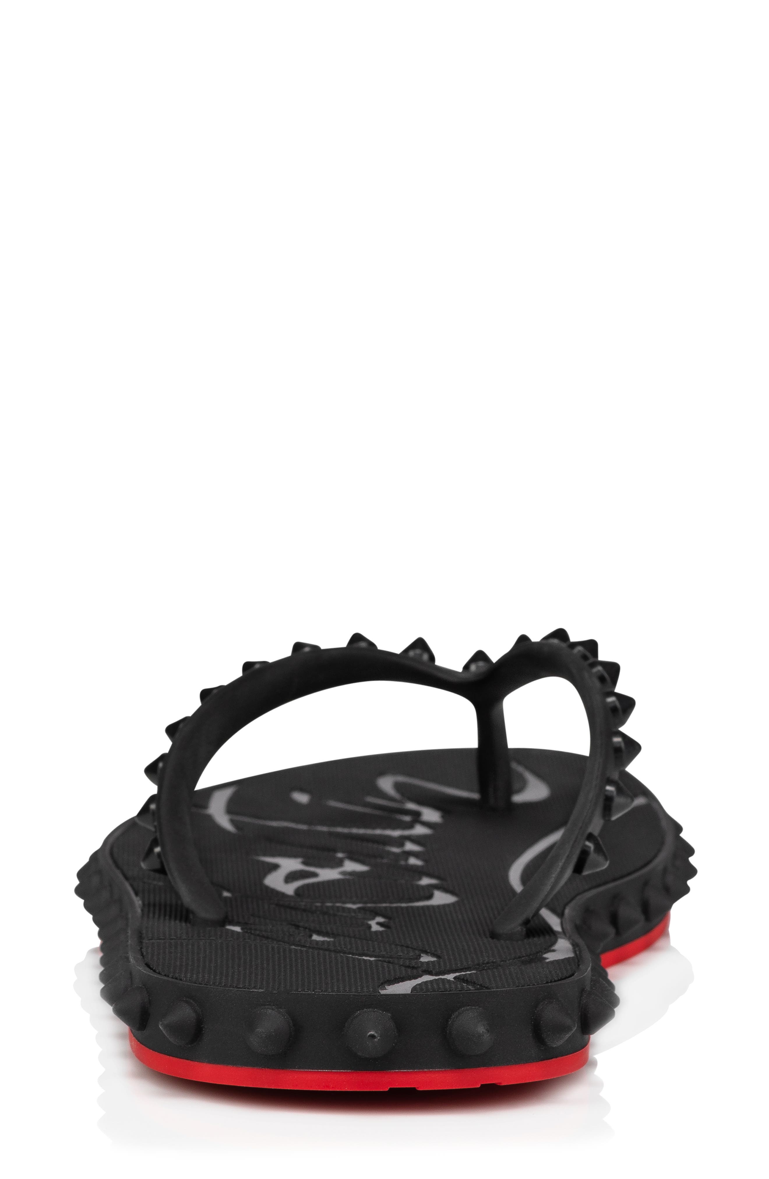 Christian Louboutin Super Loubi Flip Flop, Alternate, color, Black