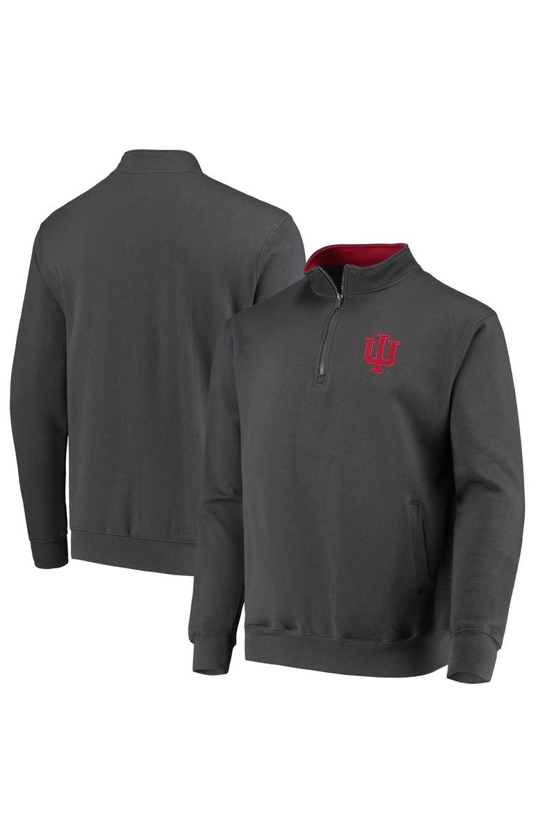 COLOSSEUM Men's Colosseum Charcoal Indiana Hoosiers Tortugas Logo Quarter-Zip Pullover Jacket, Main, color, Charcoal