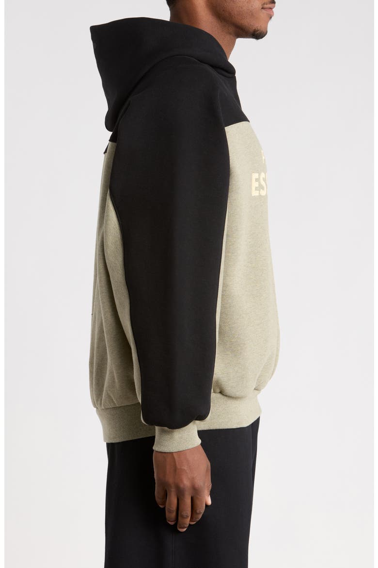 Pittsburgh Steelers 90s Relaxed Colorblock Hoodie, Alternate, color, SEAL HEATHER/ BLACK