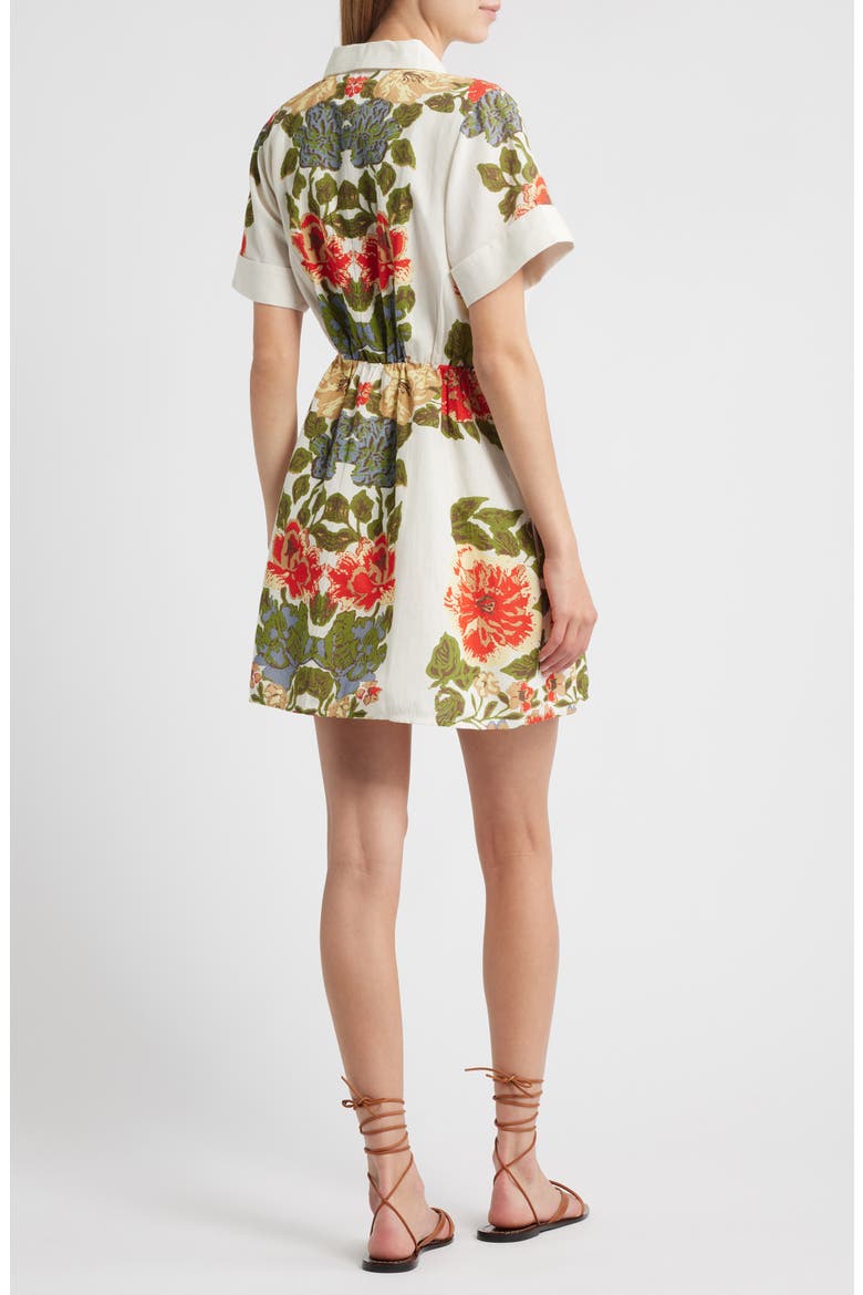 Sadie Floral Cotton & Linen Shirtdress, Alternate, color, JULIET PRINT
