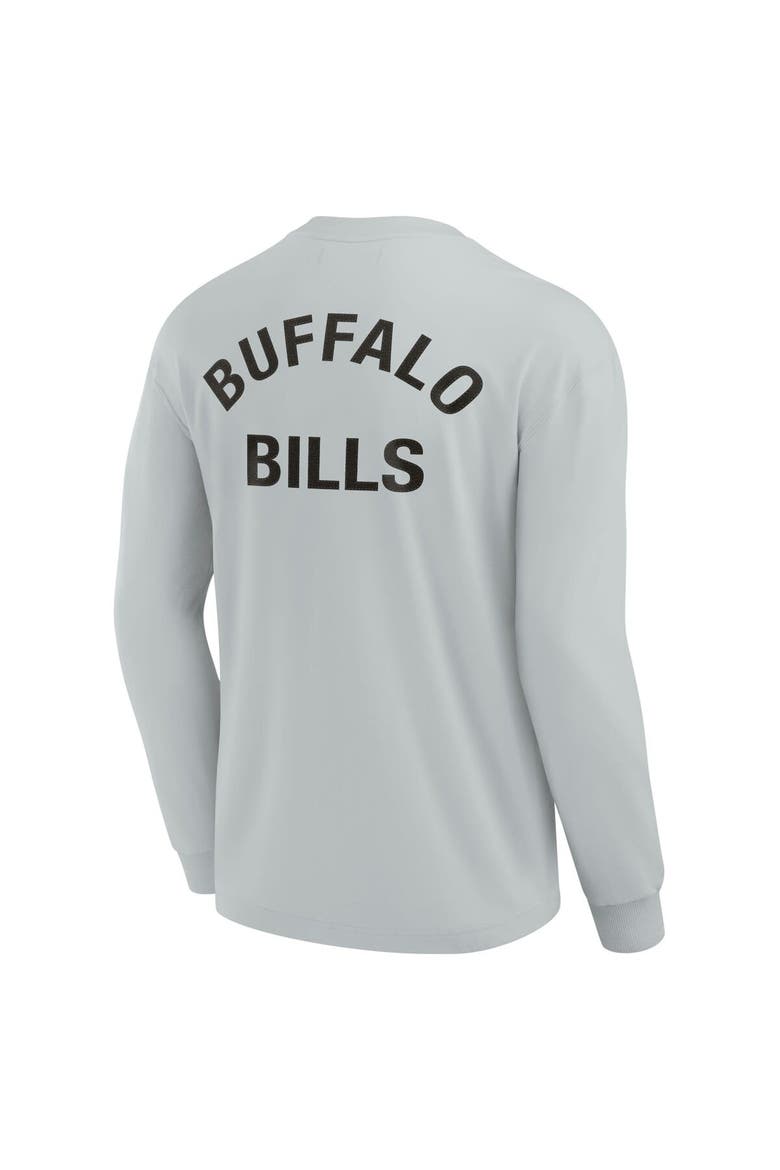 Unisex Fanatics Signature Gray Buffalo Bills Super Soft Long Sleeve T-Shirt, Alternate, color, Gray