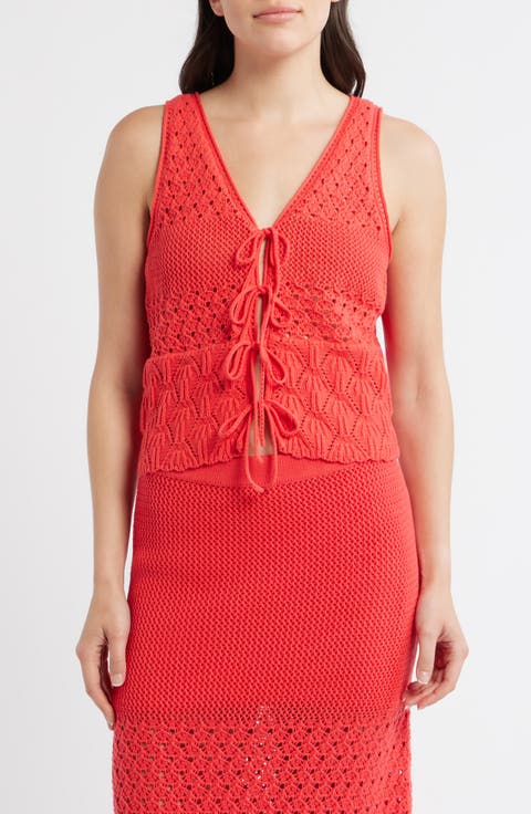 Amada Tie Front Sweater Vest