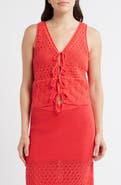 Marine Layer Amada Tie Front Sweater Vest