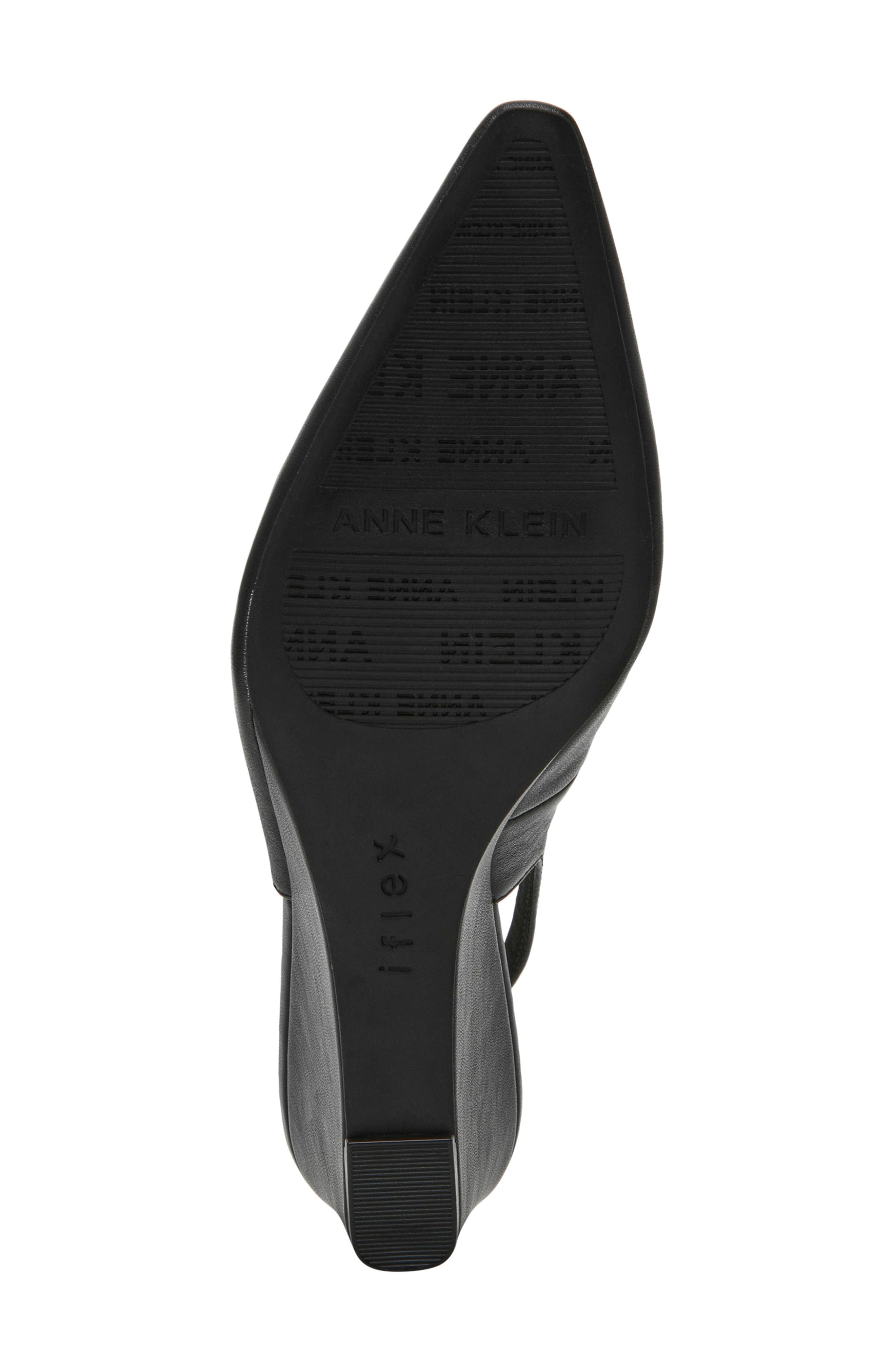 Cookie Wedge Slingback Pump, Alternate, color, BLACK LEATHER