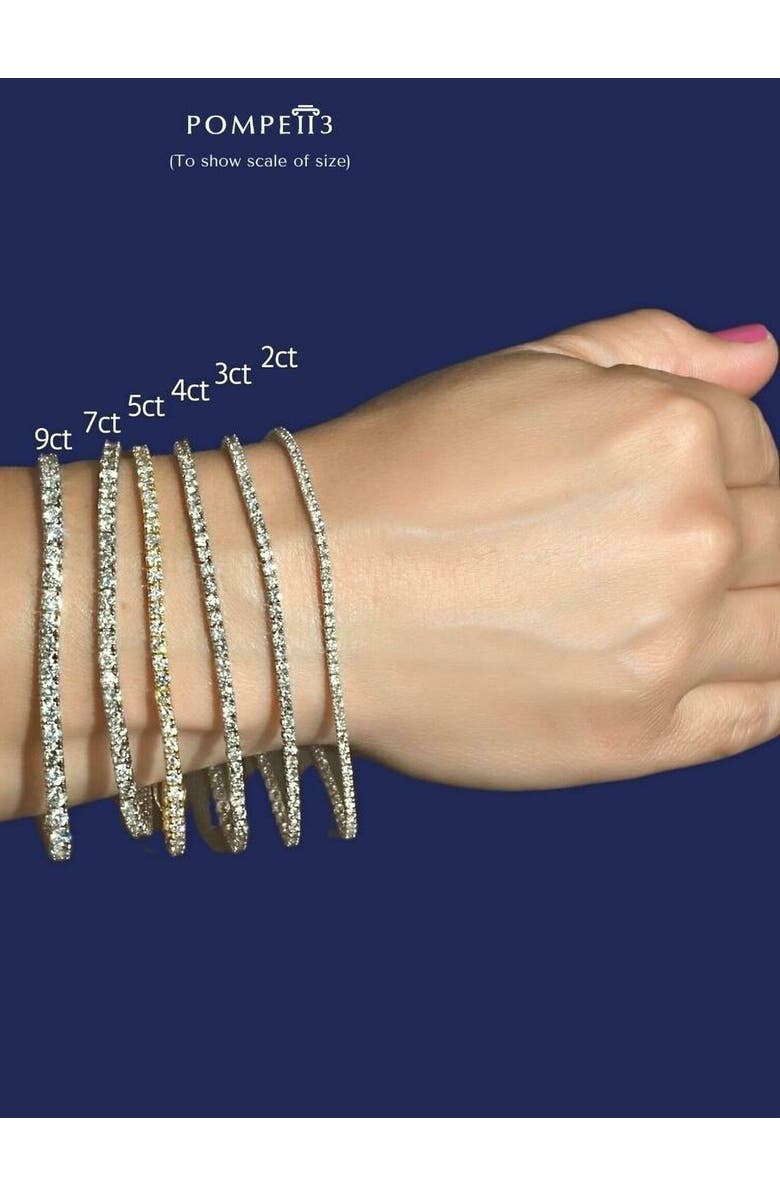 Bliss Diamond 11ct Lab-Created Diamond Tennis Bracelet 14K Gold 7", Alternate, color, 14K White Gold