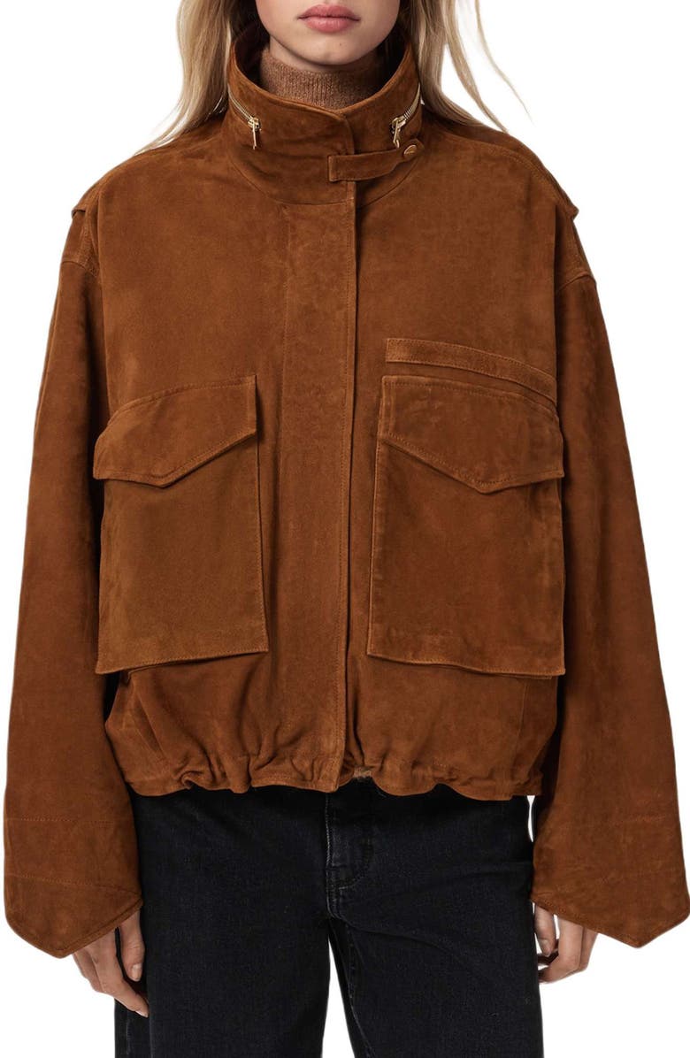 AllSaints Clay Suede Jacket, Main, color,