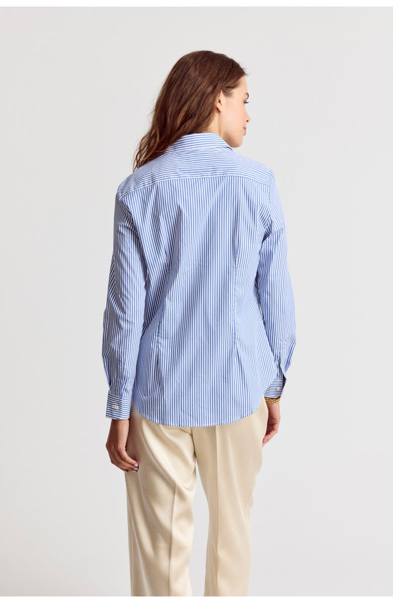 The Shirt by Rochelle Behrens The Boyfriend Shirt in Stripe, Alternate, color, Blue/White Stripe